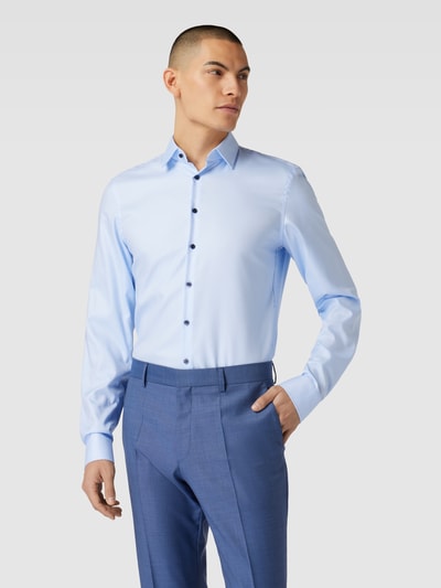 Jake*s Slim Fit Business-Hemd mit Kentkragen Hellblau 4