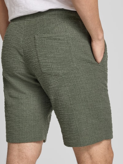 MCNEAL Regular Fit Shorts mit Strukturmuster Khaki 3