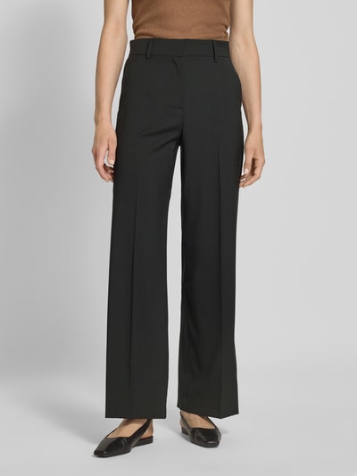 Weekend Max Mara Loose Fit Weite Hose aus reiner Schurwolle Modell 'VISIVO' Black 4