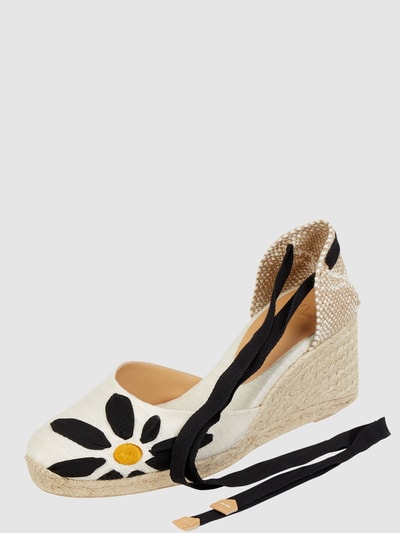 Castañer Wedges mit Stickerei Offwhite 1