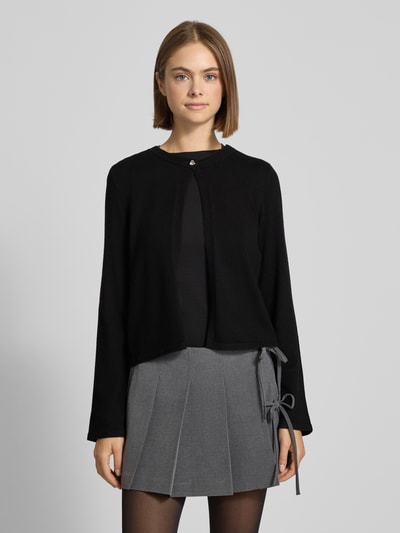 Pieces Kurtka z dzianiny o kroju regular fit z mieszanki wiskozy model ‘ORINA’ Czarny 4