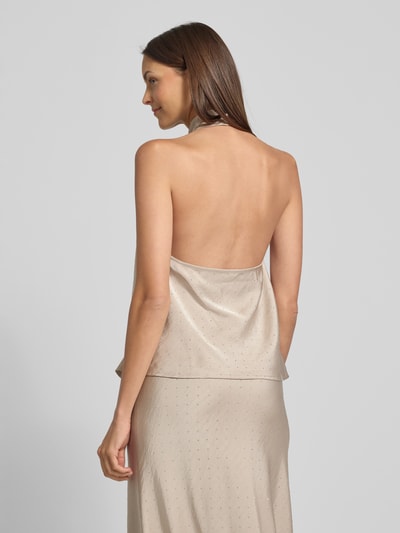 mbyM Blousetop met siersteentjes, model 'Zuzela' Zand - 5