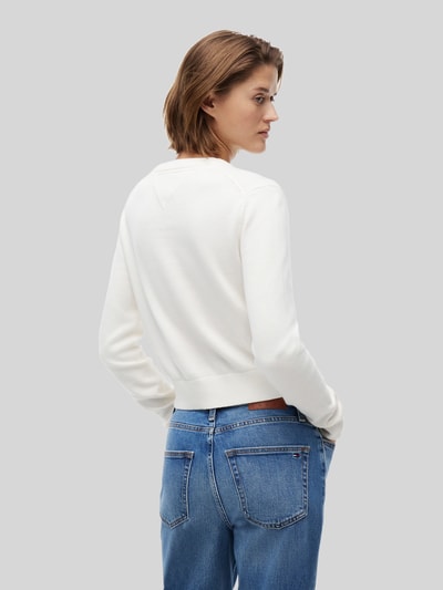 Tommy Jeans Regular Fit Pullover aus reiner Baumwolle Offwhite 5