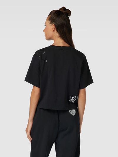 adidas Sportswear Cropped T-Shirt mit Label-Stitching Black 5