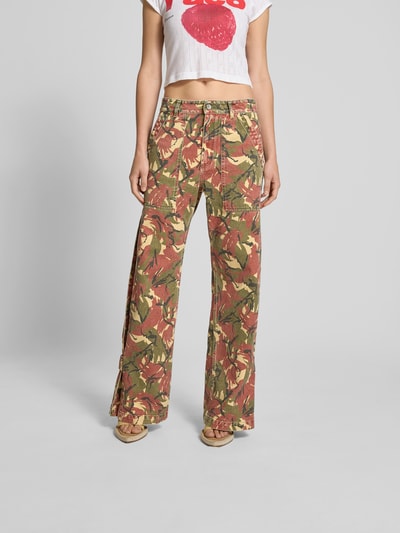 Rabanne Stoffhose mit Eingrifftaschen Khaki 4