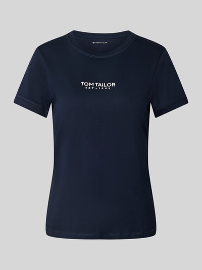 Tom Tailor Regular Fit T-Shirt aus reiner Bio-Baumwolle Marine 2