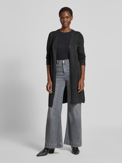 Vero Moda Relaxed fit cardigan met steekzakken, model 'DOFFY' Metallic zwart gemêleerd - 1