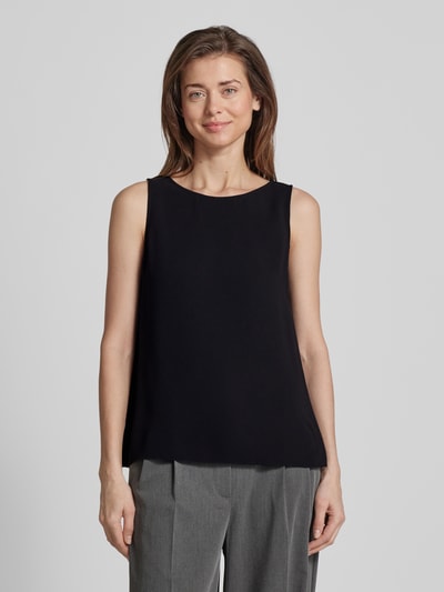 comma Blousetop in effen design Zwart - 4