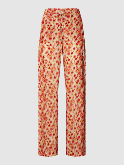 Max Mara Studio Stoffen broek met all-over motief, model 'GEMONA' Rood - 2