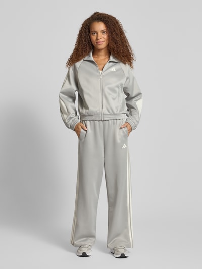 adidas Sportswear Regular fit sweatjack met logoprint, model 'Stadium' Lichtgrijs - 1