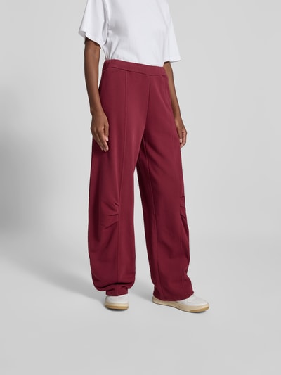 ROTATE Jogginghose mit Zierfalten Bordeaux 4