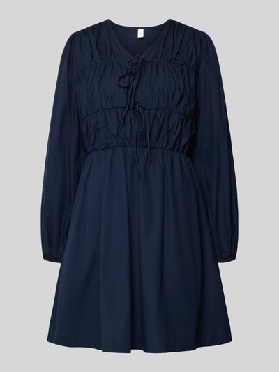 YAS Knielanges Kleid aus Bio-Baumwolle Modell 'EBBA' Marine 2