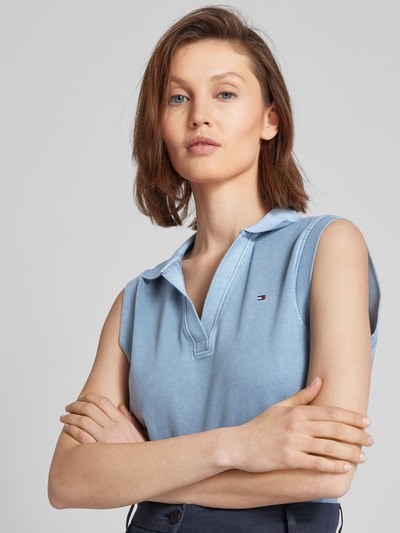 Tommy Hilfiger Top met labeldetail Rookblauw - 3