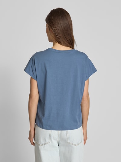 Vero Moda T-shirt o kroju relaxed fit z czystej bawełny model ‘EMMY’ Niebieski 5