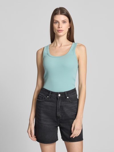 Marc O'Polo Slim fit tanktop van katoenmix Mintgroen - 4