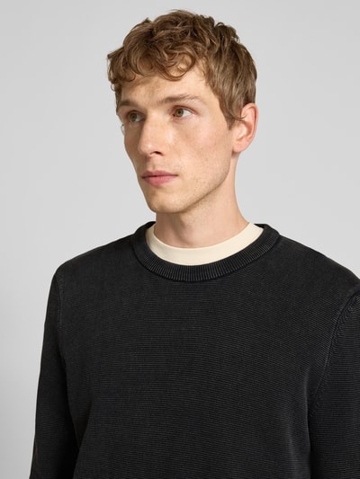 Marc O'Polo Denim Regular fit pullover van puur katoen Zwart - 3