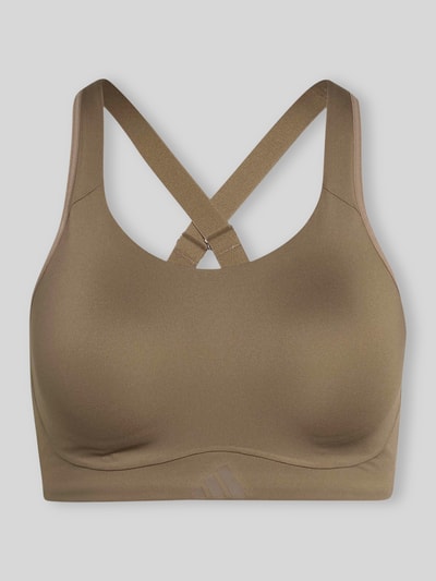 adidas Training Sport-bh met verstelbare bandjes Taupe - 1