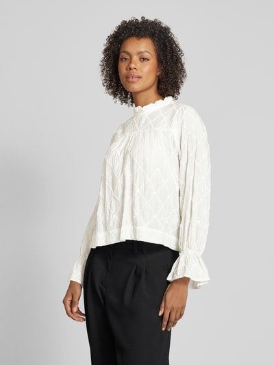 Neo Noir Regular fit blouse met labeldetail, model 'Mamara' Offwhite - 4