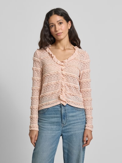 Vero Moda Regular Fit Blusentop aus Baumwoll-Mix Modell 'COCO' Rosa 4