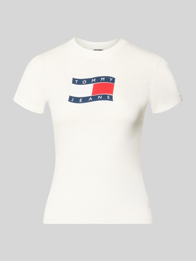 Tommy Jeans Slim Fit T-Shirt aus reiner Baumwolle Weiss 2