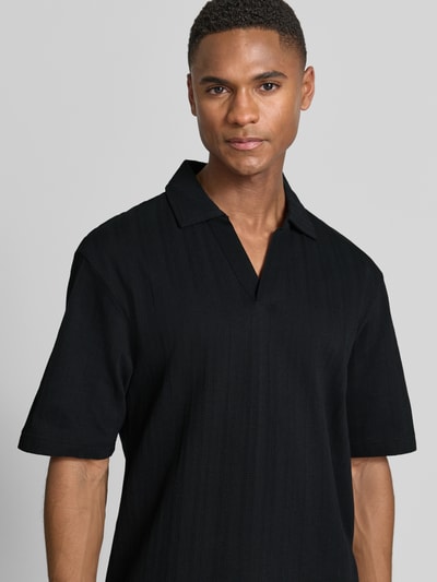 HUGO Relaxed Fit Poloshirt mit Strukturmuster Modell 'DALIBO' Black 3