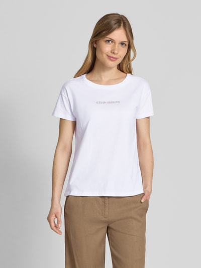 ARMANI EXCHANGE T-shirt z detalem z logo Biały 4
