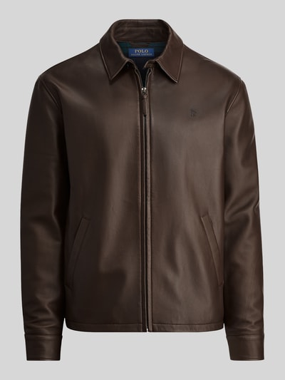 Polo Ralph Lauren Regular Fit Lederjacke Dunkelbraun 2