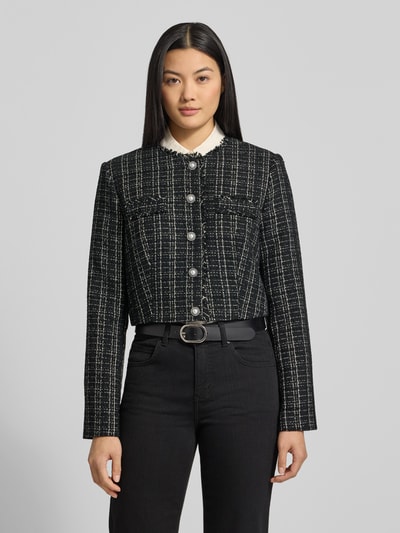 GUESS Blazer mit Rundhalsausschnitt Modell 'SANDRA' Black 4