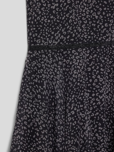 Happy Girls Kleid mit Animal-Print Schwarz 2