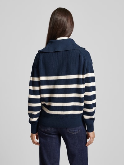 Tommy Hilfiger Gebreide pullover met schipperskraag, model 'CARDI STITCH' Donkerblauw - 5