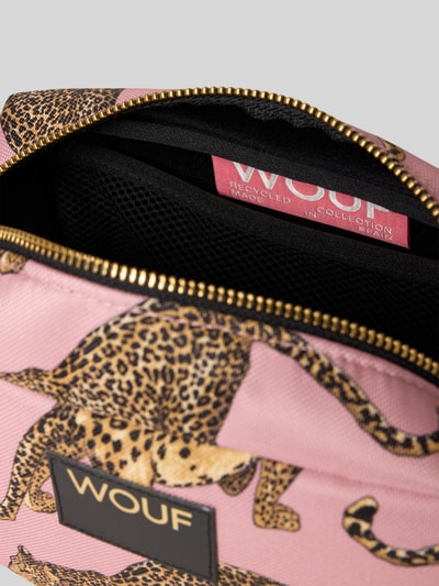 WOUF Make-uptasje met labelpatch, model 'Blush Leopard' Oudroze - 3