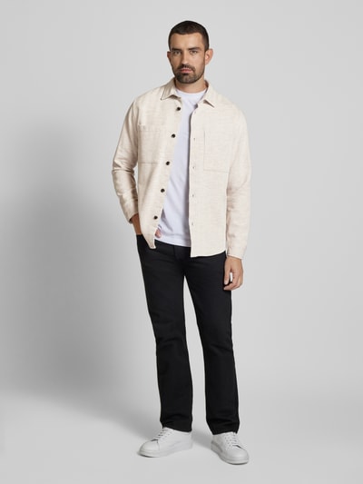 SELECTED HOMME Regular Fit Hemdjacke mit Brusttaschen Modell 'HANK' Offwhite 1