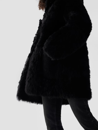 Meteo by Yves Salomon Lederjacke mit Fellbesatz  Schwarz 6