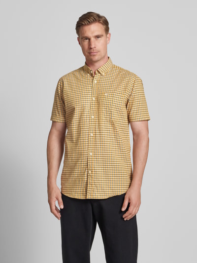 camel active Regular Fit Freizeithemd mit Button-Down-Kragen Hellgelb 4