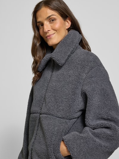 Jake*s Casual Fleecejacke mit Eingrifftaschen Mittelgrau Melange 3