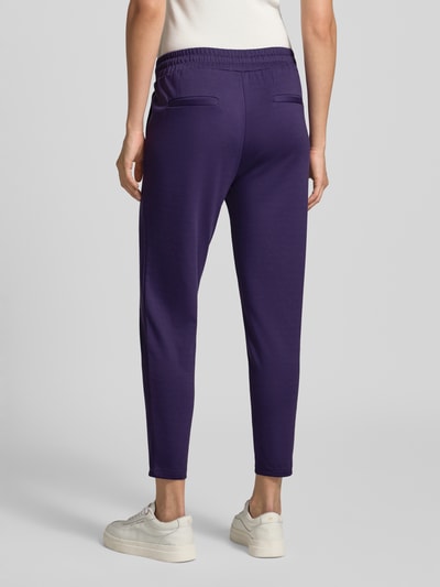 ICHI Joggingbroek met verkorte pasvorm en elastische band Paars - 5