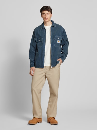 Carhartt Work In Progress Cordjacke mit Zweiwege-Reißverschluss Modell 'REYNOLD' Dunkelblau 1