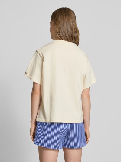 OH APRIL T-Shirt mit Label-Detail Modell 'Josie' Offwhite 5