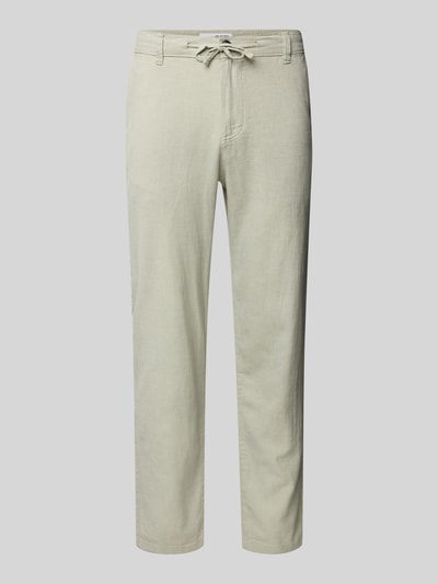 SELECTED HOMME Slim Tapered Fit Hose mit Leinen-Anteil Modell 'BRODY' Hellgruen 2