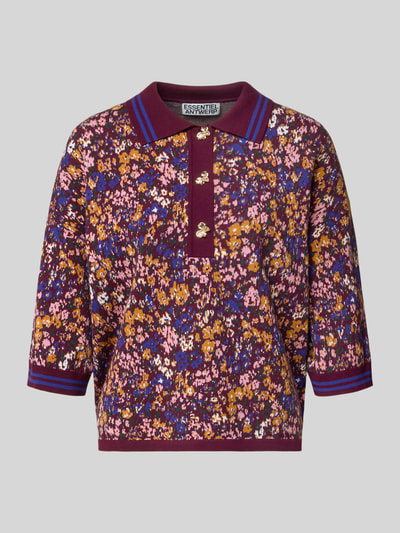 Produktfoto, Relaxed Fit Pullover aus Viskose-Mix Modell 'KARTOS' von Essentiel Antwerp, buntes florales Muster, Damen Pullover von Essentiel Antwerp