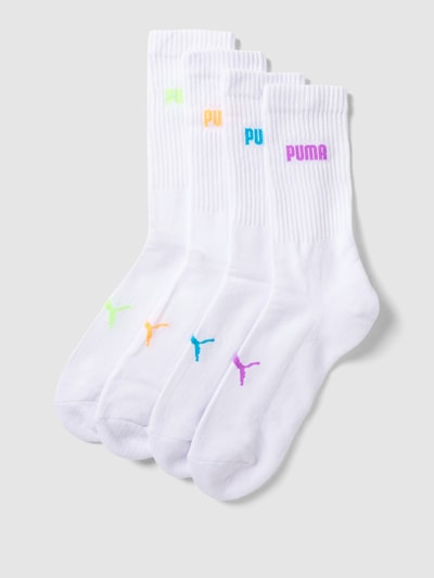 Puma Socken mit Label-Detail im 4er-Pack Weiss 1