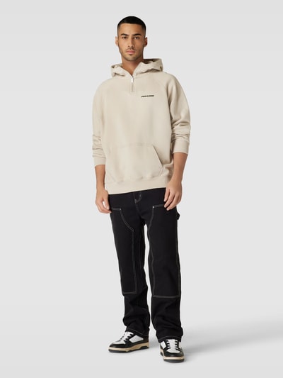 Pegador Oversized hoodie met korte ritssluiting Offwhite - 1