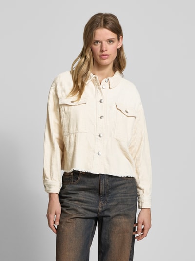 Only Oversized oversized overhemdjack van puur katoen, model 'MARINA-ENY' Zand - 4