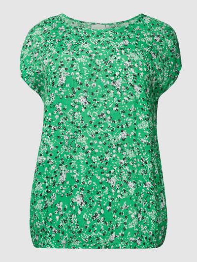 KAFFE Curve PLUS SIZE blouse met all-over motief Groen - 2