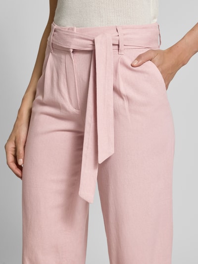 Only Regular Fit Culotte aus Viskose-Leinen-Mix Modell 'CARO' Rosa 3