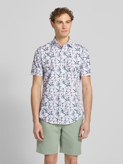 Jake*s Slim Fit Business-Hemd aus Baumwolle mit Kentkragen Pink 4
