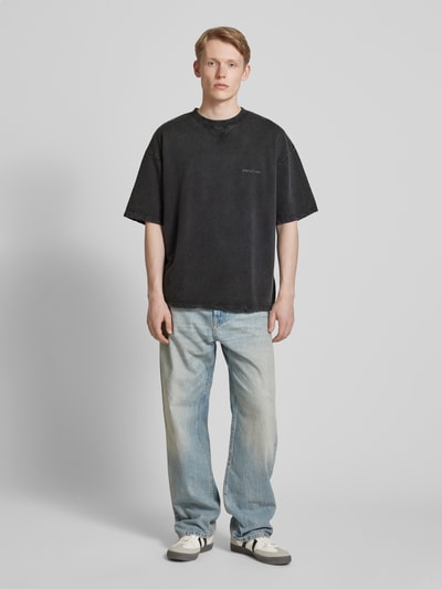 REVIEW T-Shirt mit Label-Print Black 1