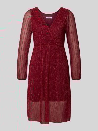 ZABAIONE Minikleid mit V-Ausschnitt Bordeaux 2