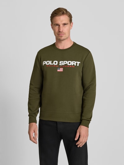 Polo Ralph Lauren Sweatshirt met labelprint Olijfgroen - 4