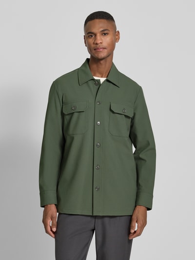 Matinique Regular Fit Hemdjacke mit Kentkragen Modell 'Damo' Oliv 4